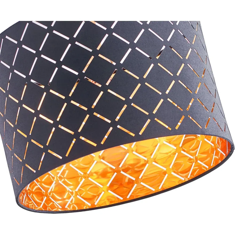 Drum Lamp Shade with Reflective Film - Black