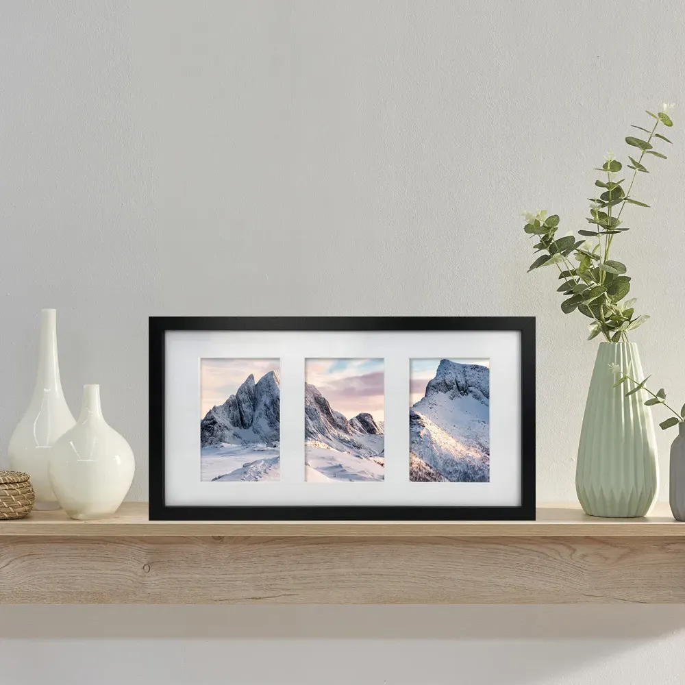 Essentials 3-in-1 Photo Frame - Black, Wood