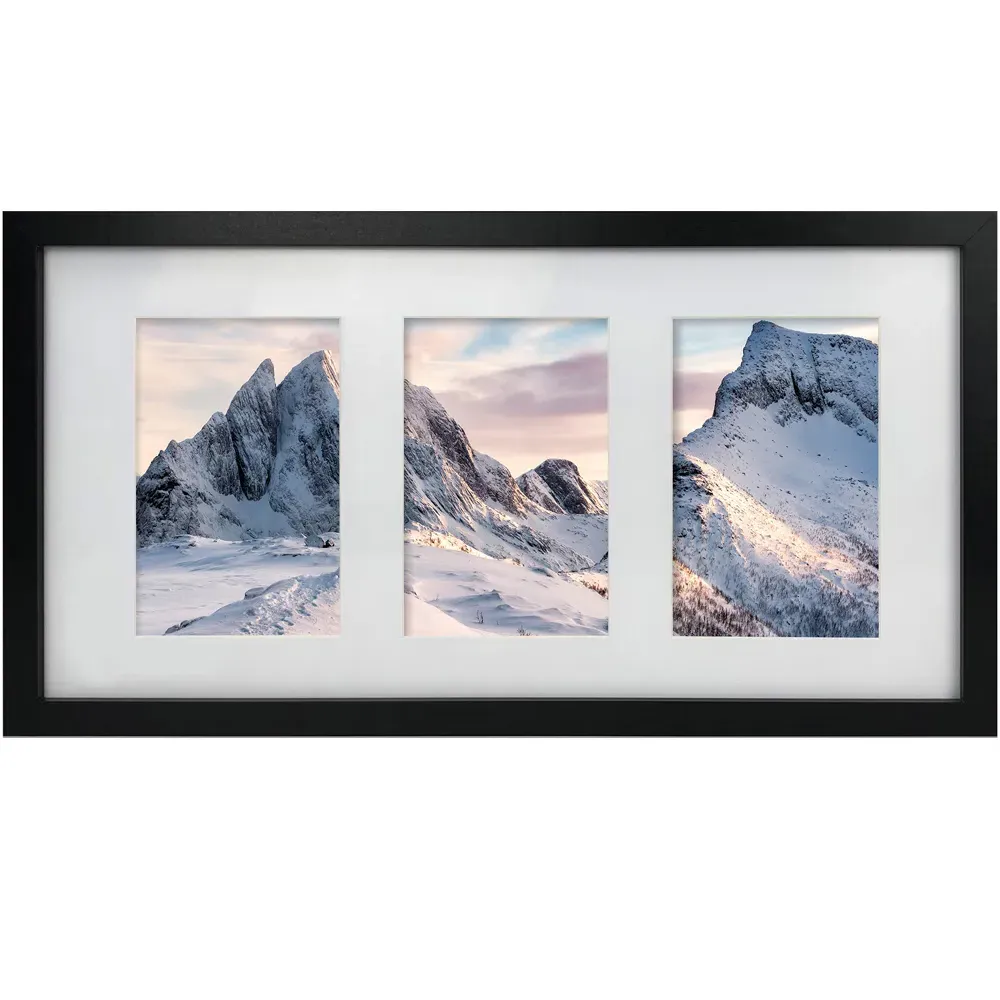 Essentials 3-in-1 Photo Frame - Black, Wood image