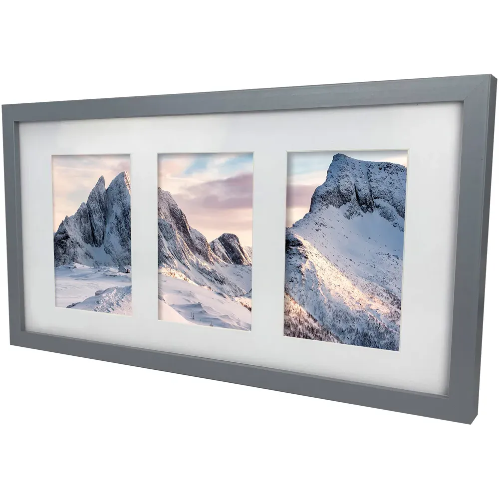 Essentials 3-in-1 Photo Frame - Grey, Wood