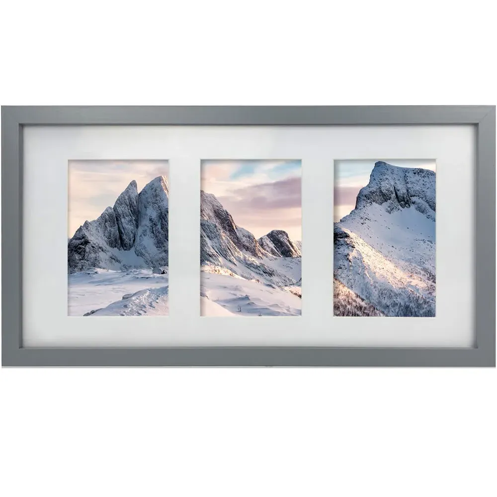 Essentials 3-in-1 Photo Frame - Grey, Wood