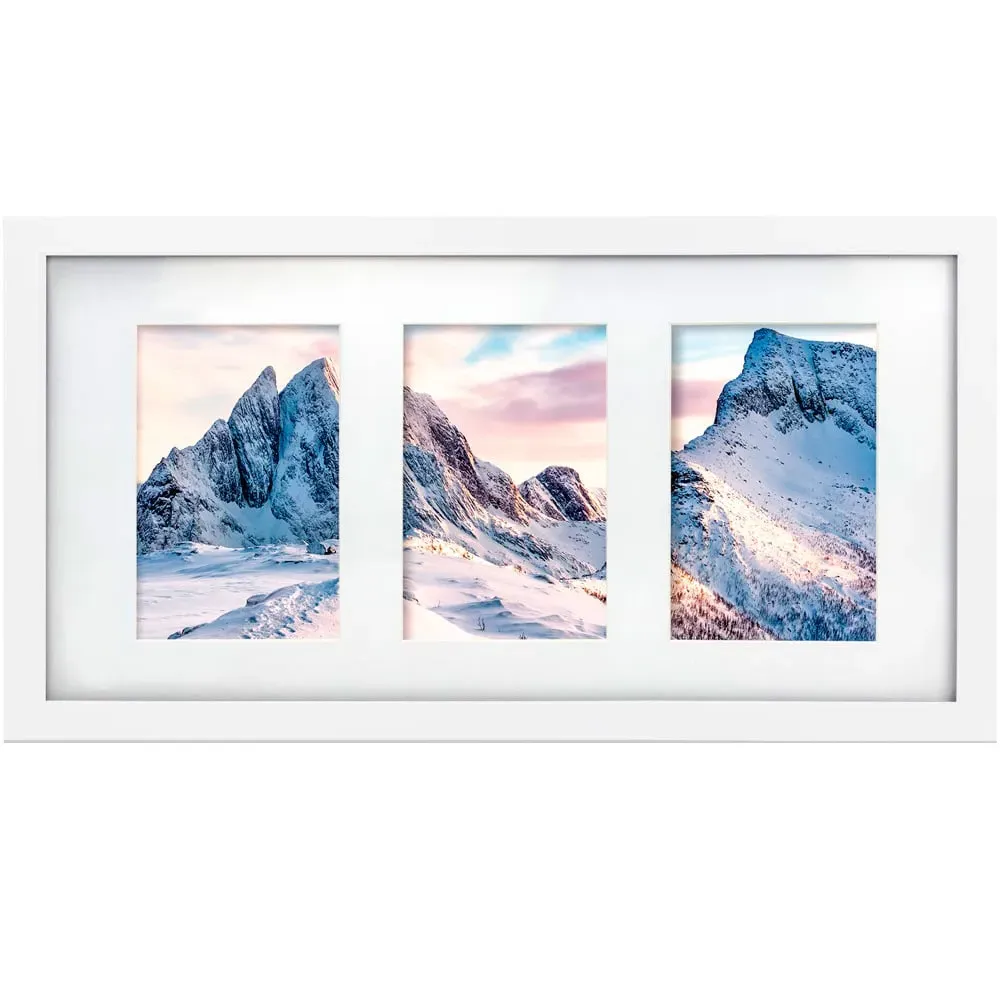 Essentials 3-in-1 Photo Frame - White, Wood