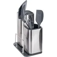 Essentials 3-in-1 Utensil Holder - Silver, Stainless Steel