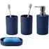 Essentials 4 Piece Bathroom Accessory Set - Blue