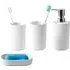 Essentials 4 Piece Bathroom Accessory Set - White