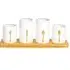 Essentials 4 Piece Kitchen Cutlery Holder Set - White, Bamboo