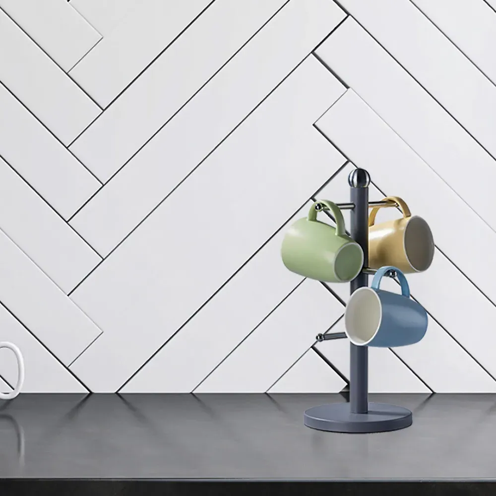 Essentials 6-Cup Mug Tree - Grey, Stainless Steel