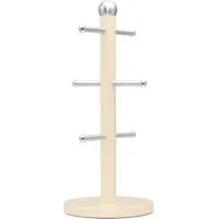 Essentials 6-Hook Mug Tree - Cream, Stainless Steel