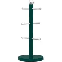 Essentials 6-Hook Mug Tree - Green, Stainless Steel