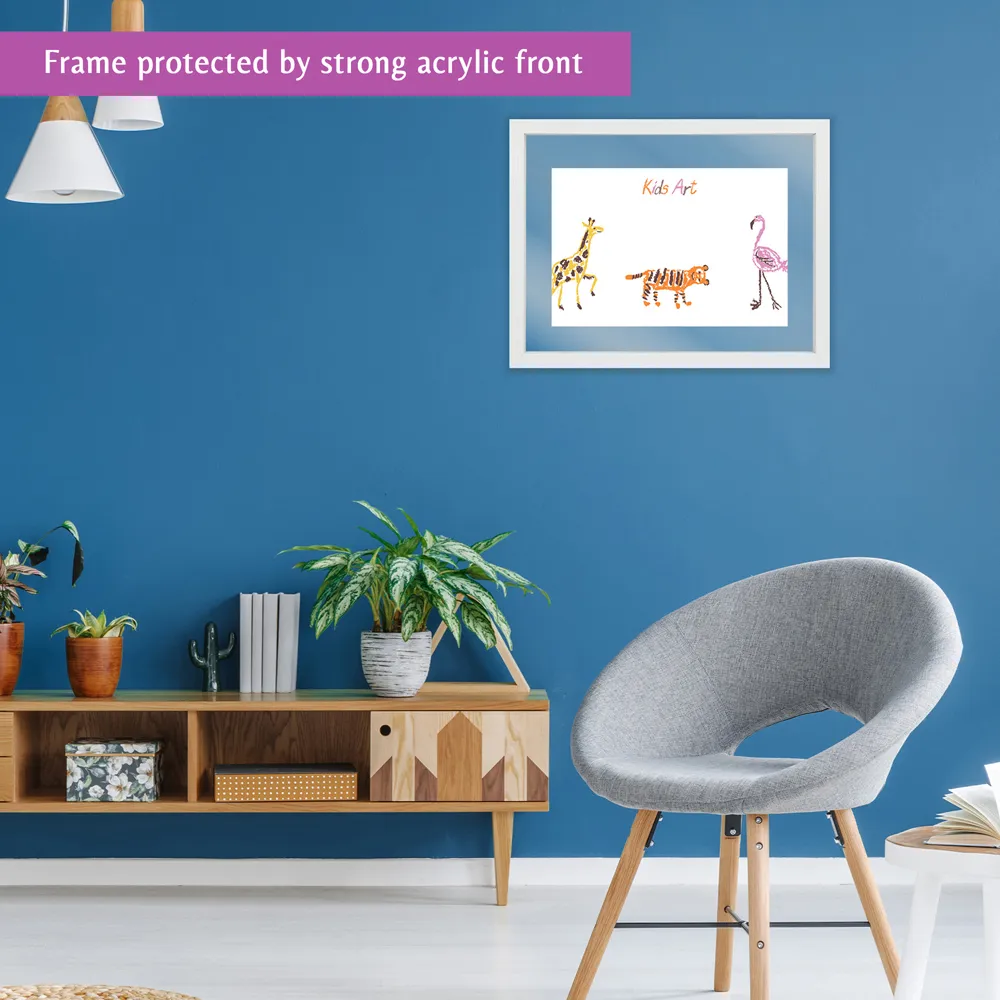 Essentials Children Artwork Gallery Photo Frame - White