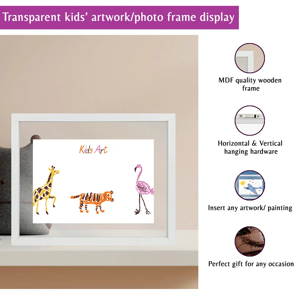 Essentials Children Artwork Gallery Photo Frame - White