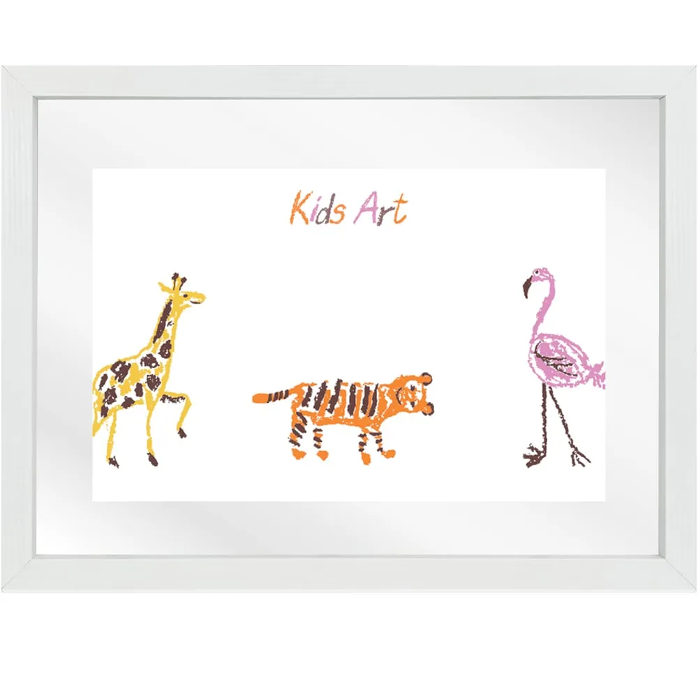 Essentials Children Artwork Gallery Photo Frame - White image