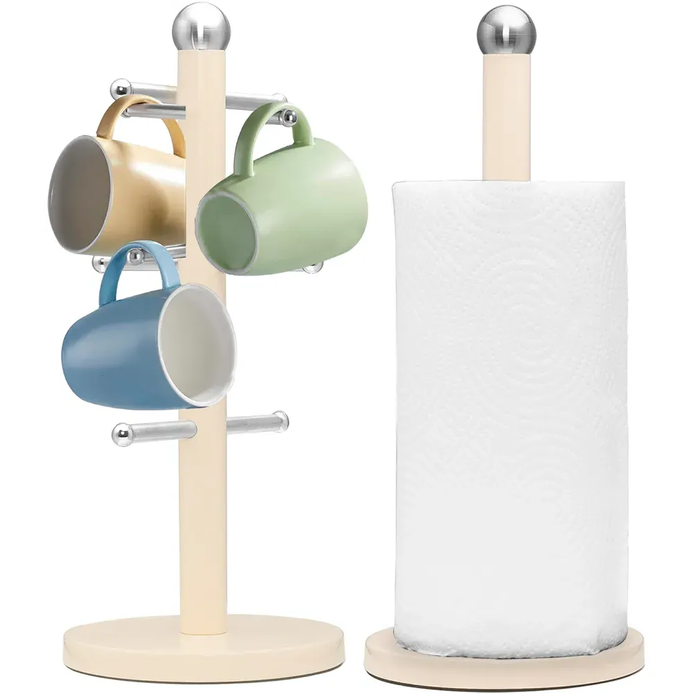 Essentials Paper Towel Holder - Cream, Stainless Steel