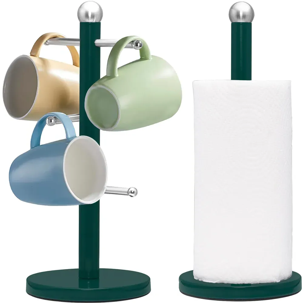 Essentials Paper Towel Holder - Green, Stainless Steel