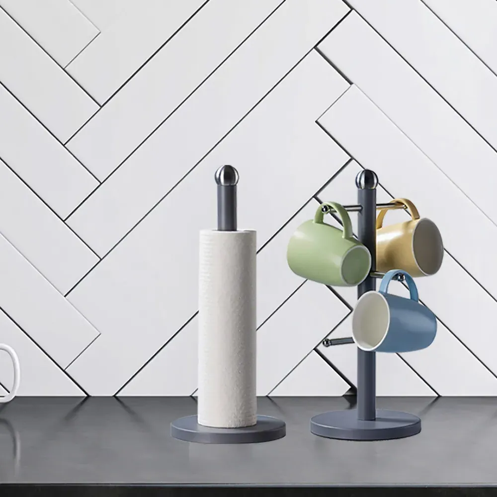 Essentials Paper Towel Holder - Grey, Stainless Steel