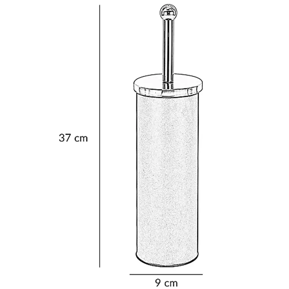 Essentials Toilet Brush and Holder - White, Matt