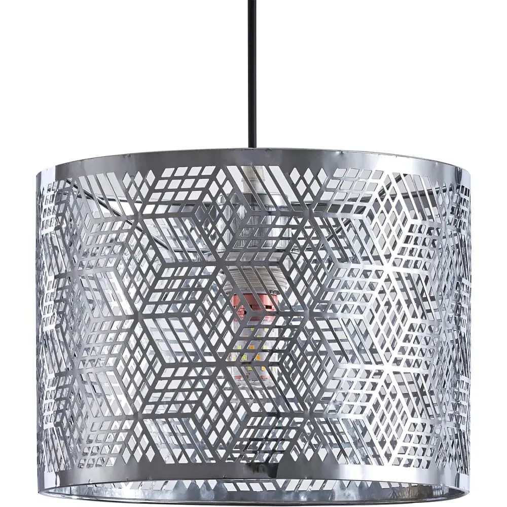 Geometric Light Shade - Silver, Chrome image