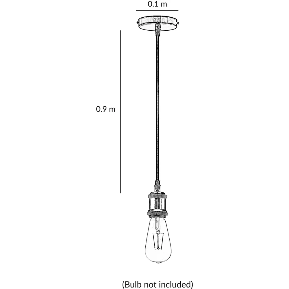 Rose Copper Ceiling Pendant E27 Lamp Holder - Brown