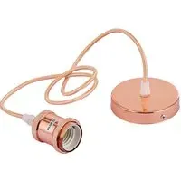 Rose Copper Ceiling Pendant E27 Lamp Holder - Brown