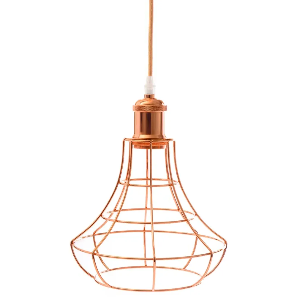Rose Copper Ceiling Pendant Light Shade - Brown image