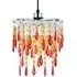 Sunbeam Ceiling Chandelier Light - Orange, Acrylic
