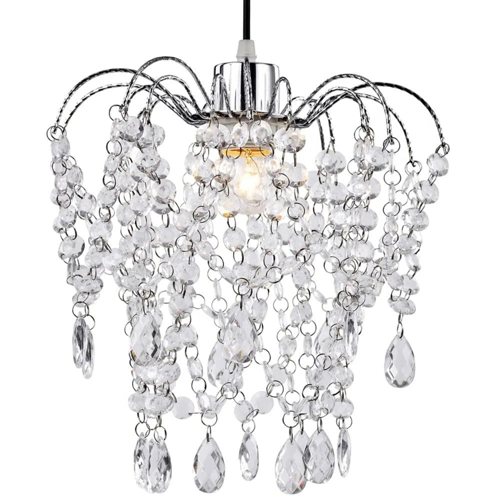 Teardrop Pendant Light Shade - Clear, Acrylic image