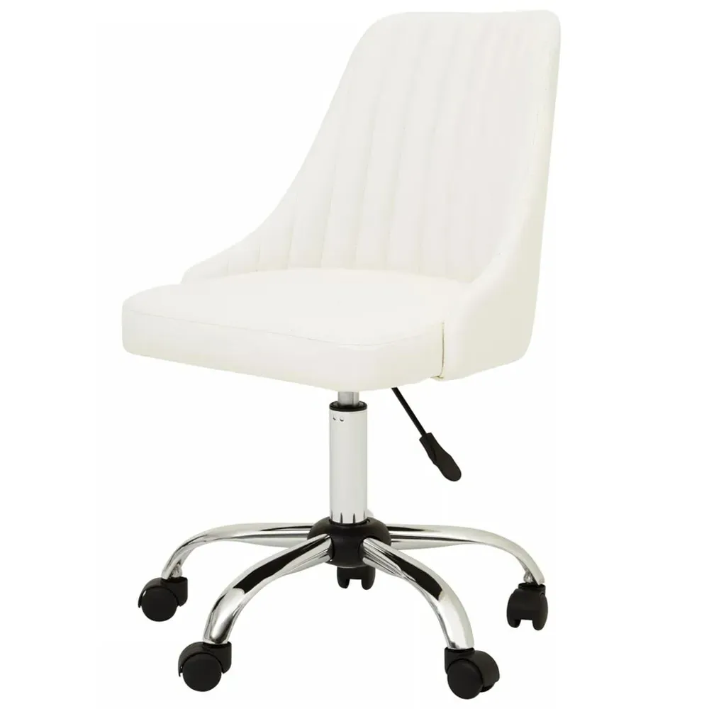 Brent Swivel Office Chair - Off White