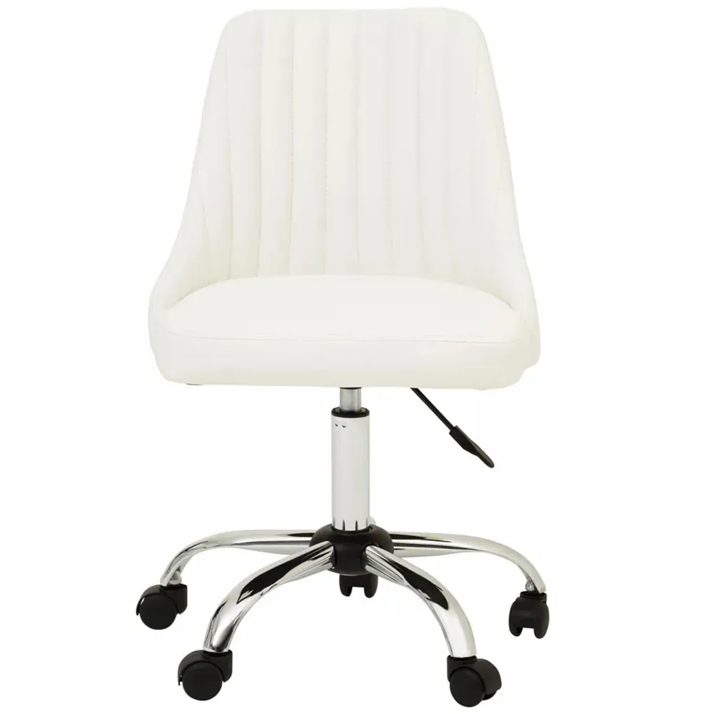 Brent Swivel Office Chair - Off White