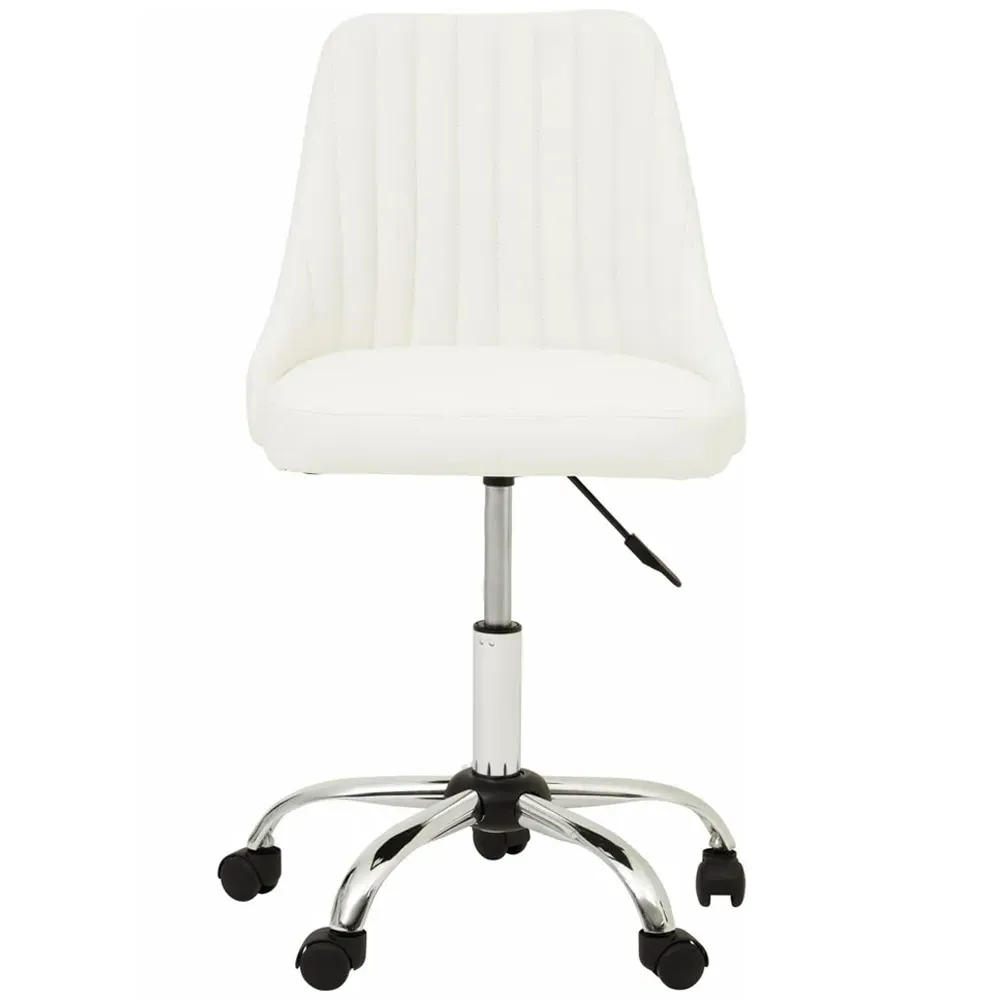 Brent Swivel Office Chair - Off White