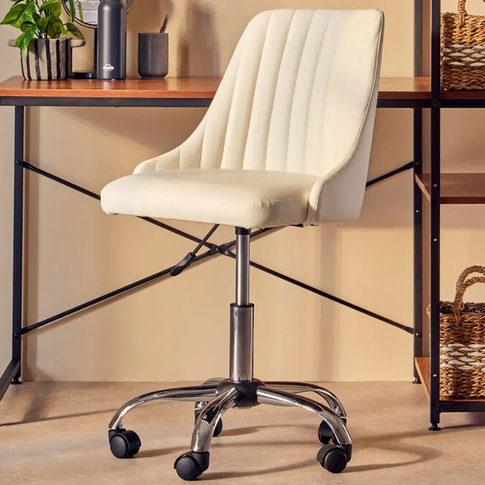 Brent Swivel Office Chair - Off White image