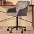 Brent Swivel Office Chair with Tufted Back - Grey, Fabric