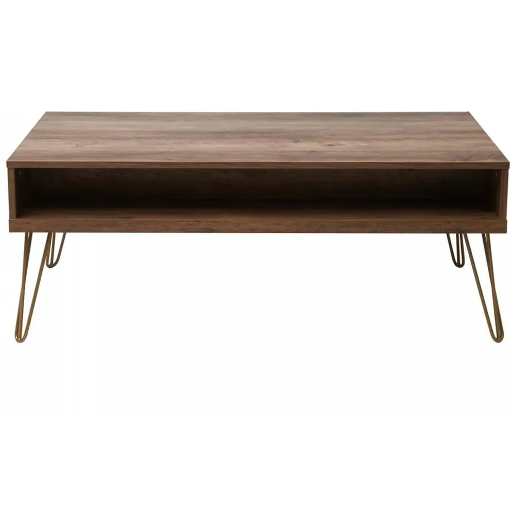 Flori 2 Drawer Coffee Table - Brown, Veneer