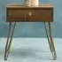 Flori Single Drawer Side Table - Brown, Veneer