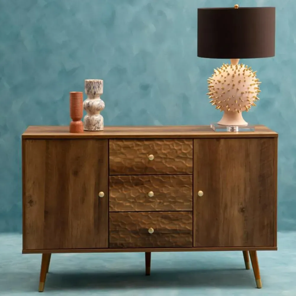 Frida 2 Door 3 Drawer Sideboard - Brown, Wood Veneer image