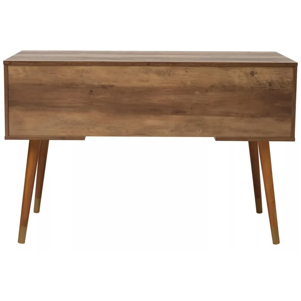 Frida 2 Door Single Drawer Desk - Brown