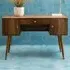 Frida 2 Door Single Drawer Desk - Brown