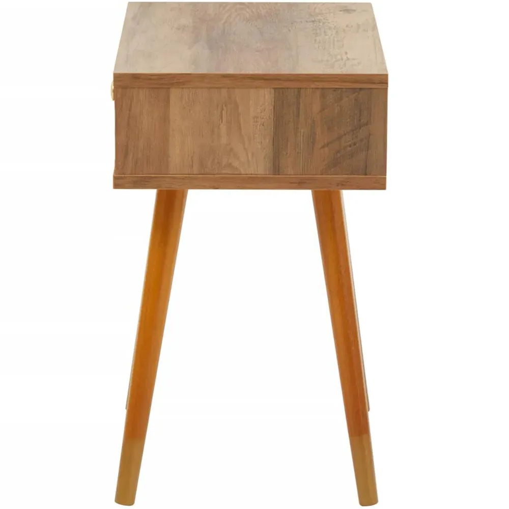 Frida Single Drawer Side Table - Brown