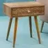 Frida Single Drawer Side Table - Brown
