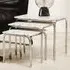 Housewares Chrome Nest of Tables Set of 3 - White, Marble