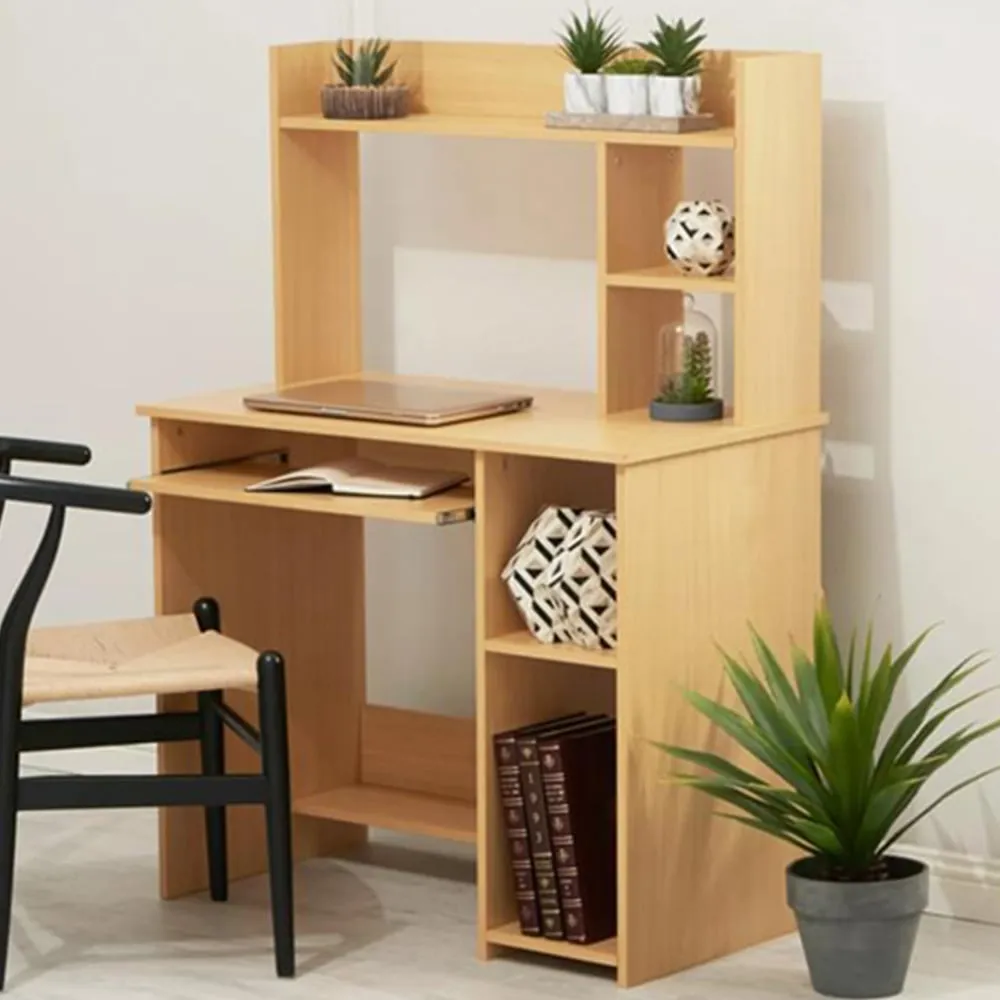 Housewares Home Office Desk with Storage - Brown image