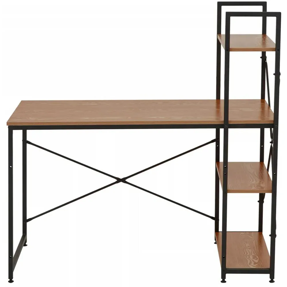 Laxton Desk with Shelves - Red Pomelo, Chipboard