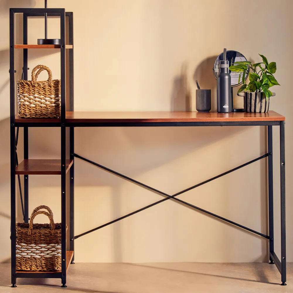 Laxton Desk with Shelves - Red Pomelo, Chipboard image