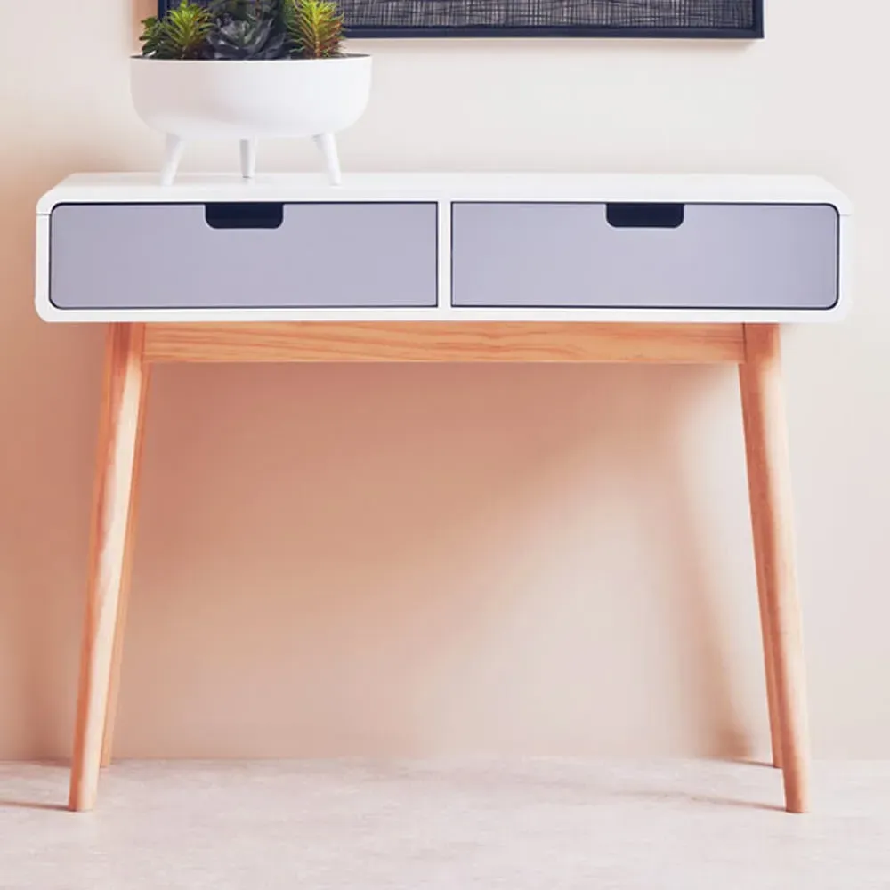 Milo 2 Drawer Console Table - Multi, Pine