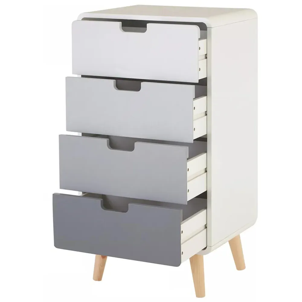 Milo 4 Drawer Cabinet - Multi, Pine