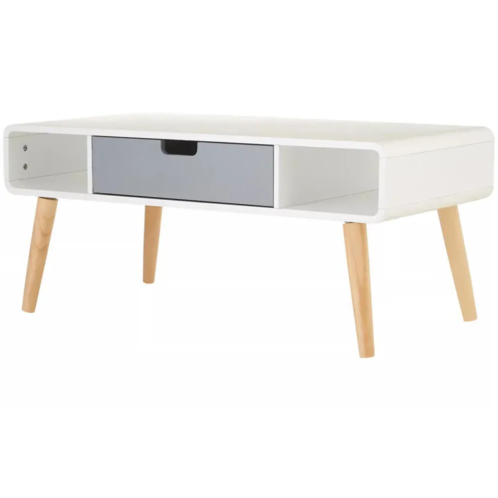 Milo Coffee Table with Drawer - Multi, Pine