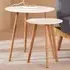 Nostra Round Nest of Tables Set of 2 - White, Wood