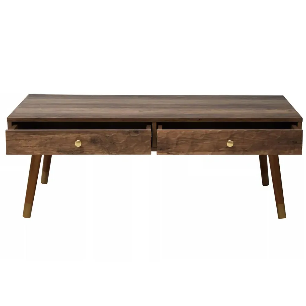 Premier Housewares 2 Drawer Coffee Table - Brown