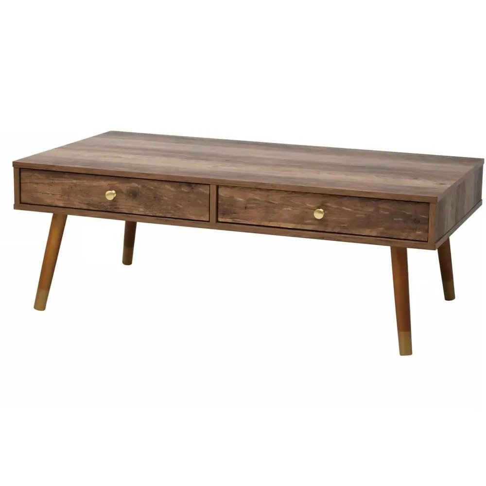 Premier Housewares 2 Drawer Coffee Table - Brown