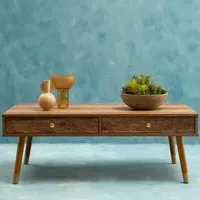 Premier Housewares 2 Drawer Coffee Table - Brown