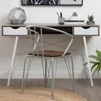 Premier Housewares Bradbury 2 Drawer Desk - Multi, Oak